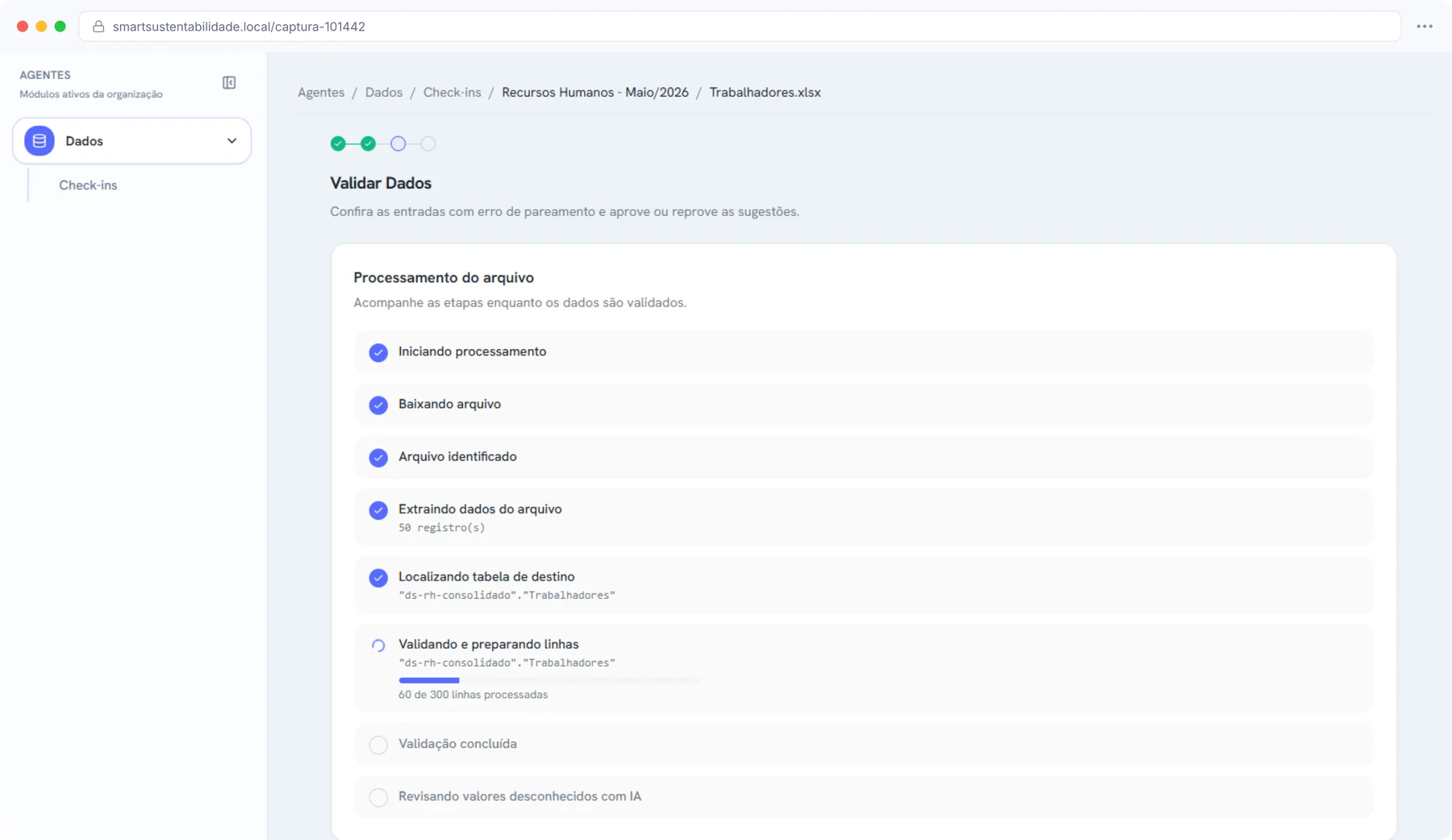 IA processando e classificando dados desestruturados